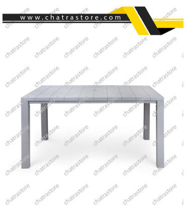 میز مستطیل پلیمری پولاد مدل جاسمین 6 نفره