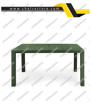 میز مستطیل پلیمری پولاد مدل جاسمین 6 نفره