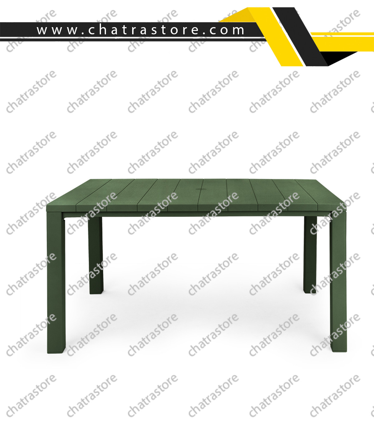 میز مستطیل پلیمری پولاد مدل جاسمین 6 نفره