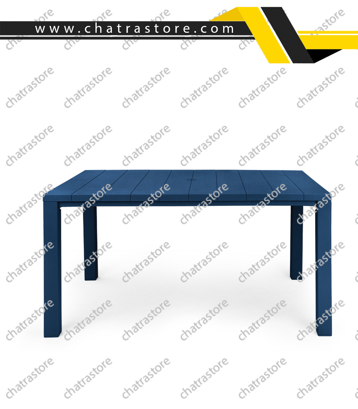 میز مستطیل پلیمری پولاد مدل جاسمین 6 نفره