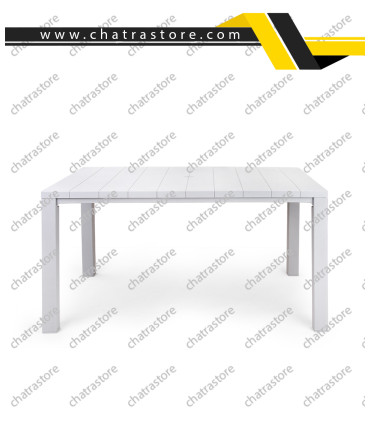 میز مستطیل پلیمری پولاد مدل جاسمین 6 نفره