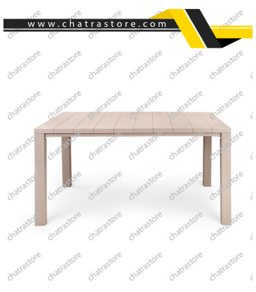 میز مستطیل پلیمری پولاد مدل جاسمین 6 نفره