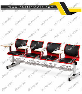صندلی آموزشی H&D -چهار نفره مدل آفیس با جاکتابی