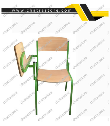 صندلی دسته دار تحصیلی تک نفره طرح استاندارد NOVA با MDF قوس دار