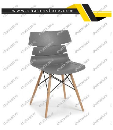 صندلی پلاستیکی مرجان پایه چوبی برند B&D