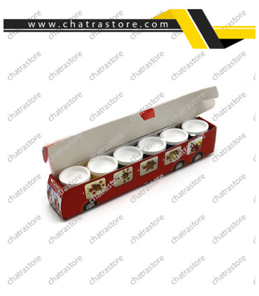 خمیر خلاقیت سبک برند CANCO مثلثی - 6 رنک اتوبوسی