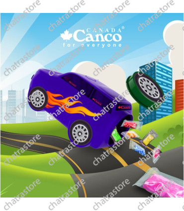 خمیر خلاقیت سبک برند CANCO ماشینی - 6 رنک - ظرف غذایی