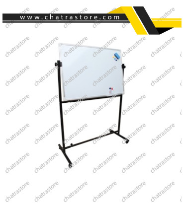 تخته وایت برد مغناطیسی  پارسیان برد مدل دورو با پایه گردان ابعاد 170*90