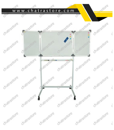 تخته وایت برد مغناطیسی  پارسیان برد مدل سه لنگه ابعاد 350*90