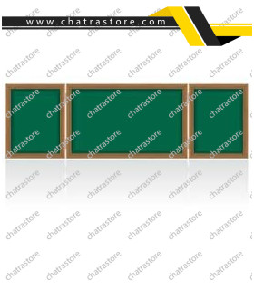 تخته سیاه مغناطیسی برند پارسیان برد مدل سه لنگه ابعاد 240*90