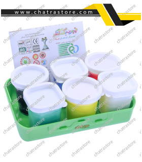 خمیر خلاقیت سبک برند CANCO ظرف غذایی - 6رنگ
