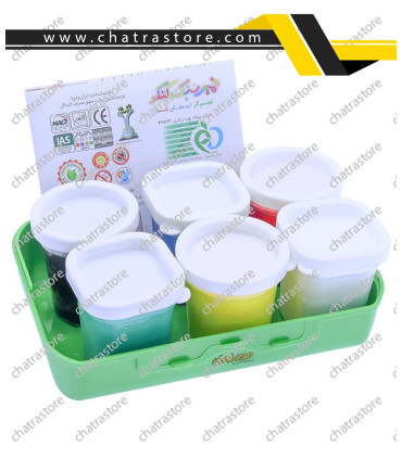 خمیر خلاقیت سبک برند CANCO ظرف غذایی - 6رنگ