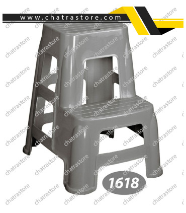 چهارپایه پلاستیکی بلند دوپله برند ناصر مدل سوپر کد 1618