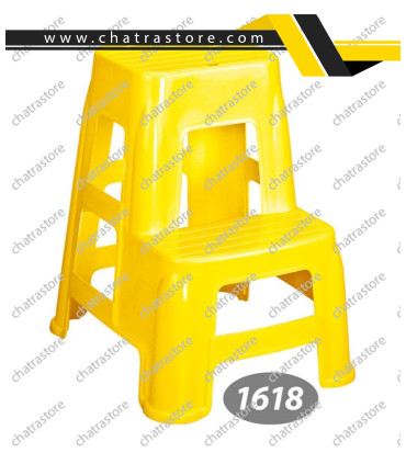 چهارپایه پلاستیکی بلند دوپله برند ناصر مدل سوپر کد 1618
