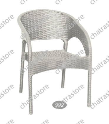 صندلی پلاستیکی دسته دار بزرگ برند ناصر مدل حصیربافت کد 992