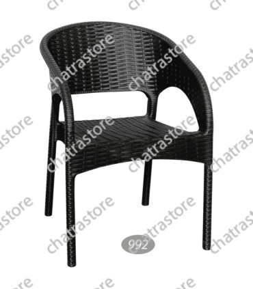 صندلی پلاستیکی دسته دار بزرگ برند ناصر مدل حصیربافت کد 992