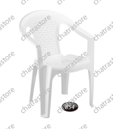 صندلی پلاستیکی دسته دار برند ناصر مدل حصیری کد 854