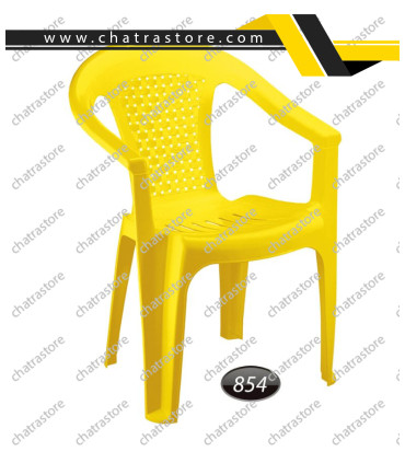 صندلی پلاستیکی دسته دار برند ناصر مدل حصیری کد 854