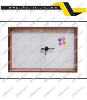 تابلو اعلانات برند شیدکو مدل شيشه خور داخل وایت برد (بدون شيشه) ابعاد 120*90
