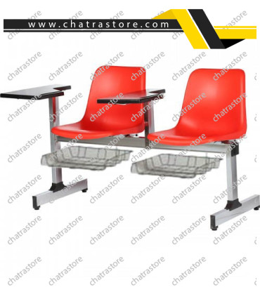 صندلی دسته دار تحصیلی تکنفره لوله ای مدل صدفی دو تکه برند NOVA با دسته