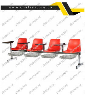 صندلی دسته دار تحصیلی تکنفره لوله ای مدل صدفی دو تکه برند NOVA با دسته