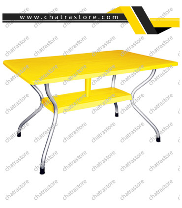 میز مستطیل پایه فلزی 6 نفره برند ناصر پلاستیک کد 921