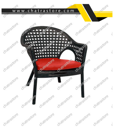 صندلی دسته دارحصیر بافت پلاستیکی برند ناصر پلاستیک کد 997