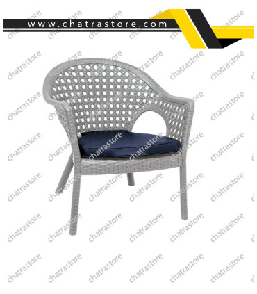 صندلی دسته دارحصیر بافت پلاستیکی برند ناصر پلاستیک