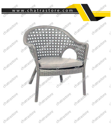 صندلی دسته دارحصیر بافت پلاستیکی برند ناصر پلاستیک کد 997