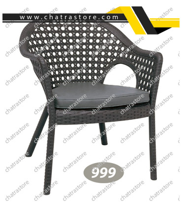 صندلی دسته دارحصیر بافت پلاستیکی برند ناصر پلاستیک کد 999