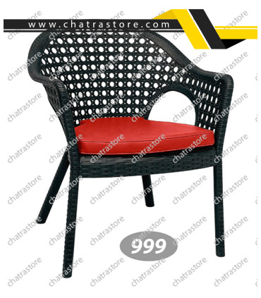 صندلی دسته دارحصیر بافت پلاستیکی  کد 999