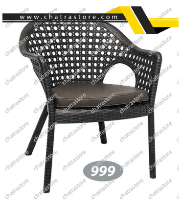 صندلی دسته دارحصیر بافت پلاستیکی برند ناصر پلاستیک کد 999