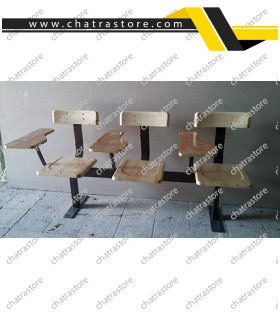 صندلی دسته دار تحصیلی سه نفره برند NOVA مدل آنیا پلاس ورزالیت