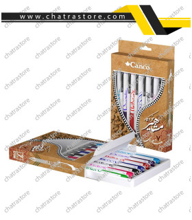 پک کادوئی خودکار CANCO مدل مشاهیر با دفترچه نوک 0.7 - بسته 7 عددی