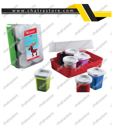 خمیر خلاقیت سبک برند CANCO ظرف غذایی - 6رنگ