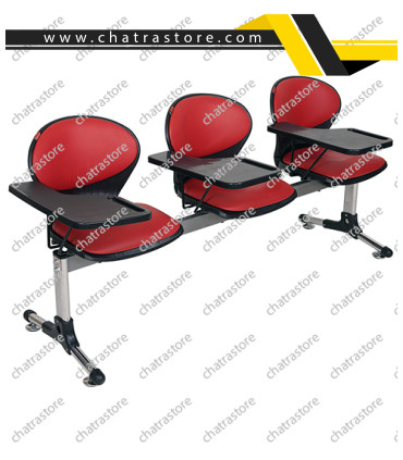 صندلی دسته تحصیلی سه نفره NMT111 برند شفق