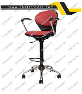 صندلی کارمندی NR108 رکابدار برند شفق