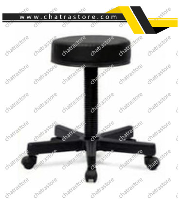 صندلی تابوره چرمی برند شیدکو پایه چرخدار پیچی