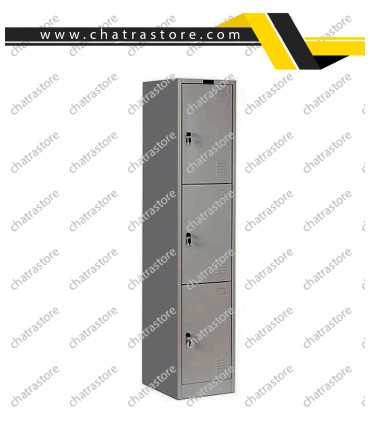 کمد جا لباسی فلزی مدل سه درب روی هم برند NOVA