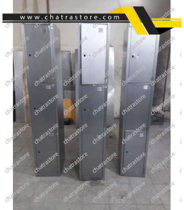 کمد جا لباسی فلزی مدل سه درب روی هم برند NOVA