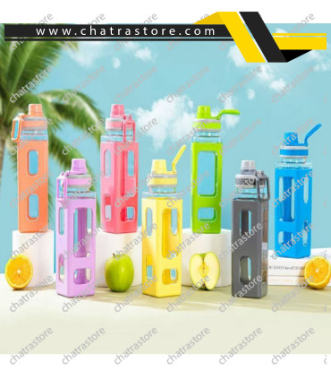 بطری کاور دار مربعی درب پیچی