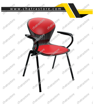 صندلی انتظار تک نفره برند NOVA مدل لوله ای نشمین صدفی دسته دار