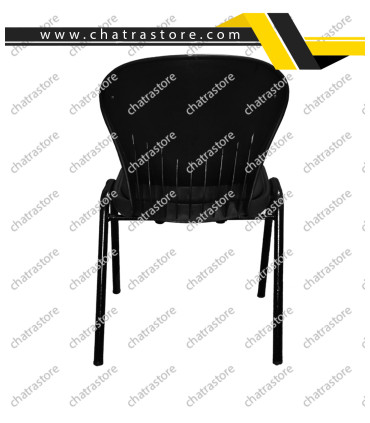 صندلی انتظار تک نفره مدل لوله ای نشیمن صدفی بدون دسته