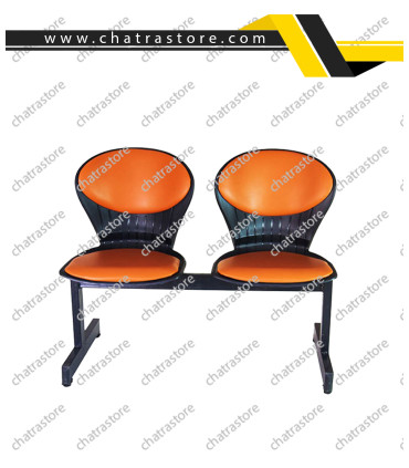 صندلی انتظار دو نفره برند NOVA مدل پروفیلی نشیمن صدفی