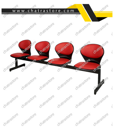 صندلی انتظار چهار نفره برند NOVA مدل پروفیلی نشیمن صدفی