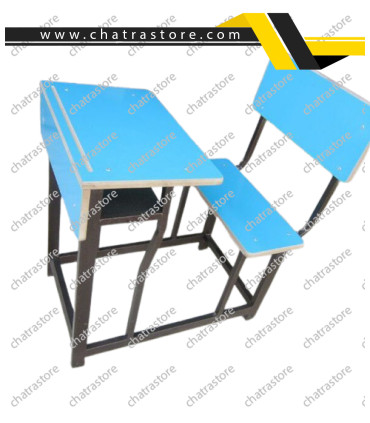 نیمکت رنگی تک نفره چوبی