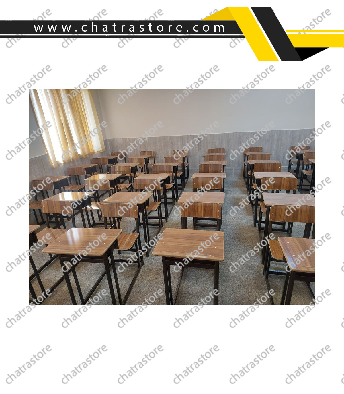 نیمکت تحصیلی یک نفره جنس MDF در رنگ های مختلف