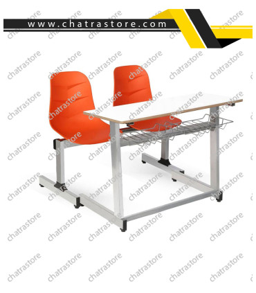 صندلی دسته دار تحصیلی تکنفره لوله ای مدل صدفی دو تکه برند NOVA با دسته