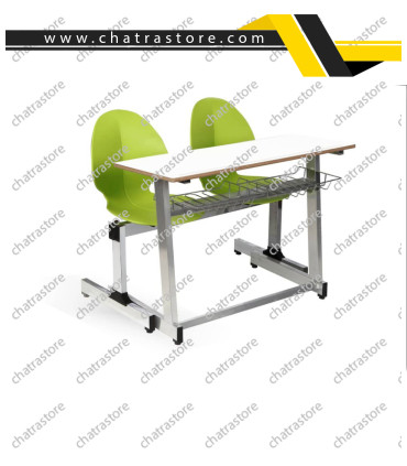 صندلی دسته دار تحصیلی تکنفره لوله ای مدل صدفی دو تکه برند NOVA با دسته