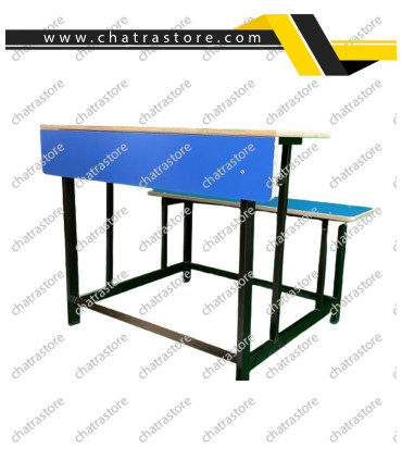 میز و نیمکت دانش آموزی دو نفره برند NOVA طرح اقتصادی مدل بدون پشتی